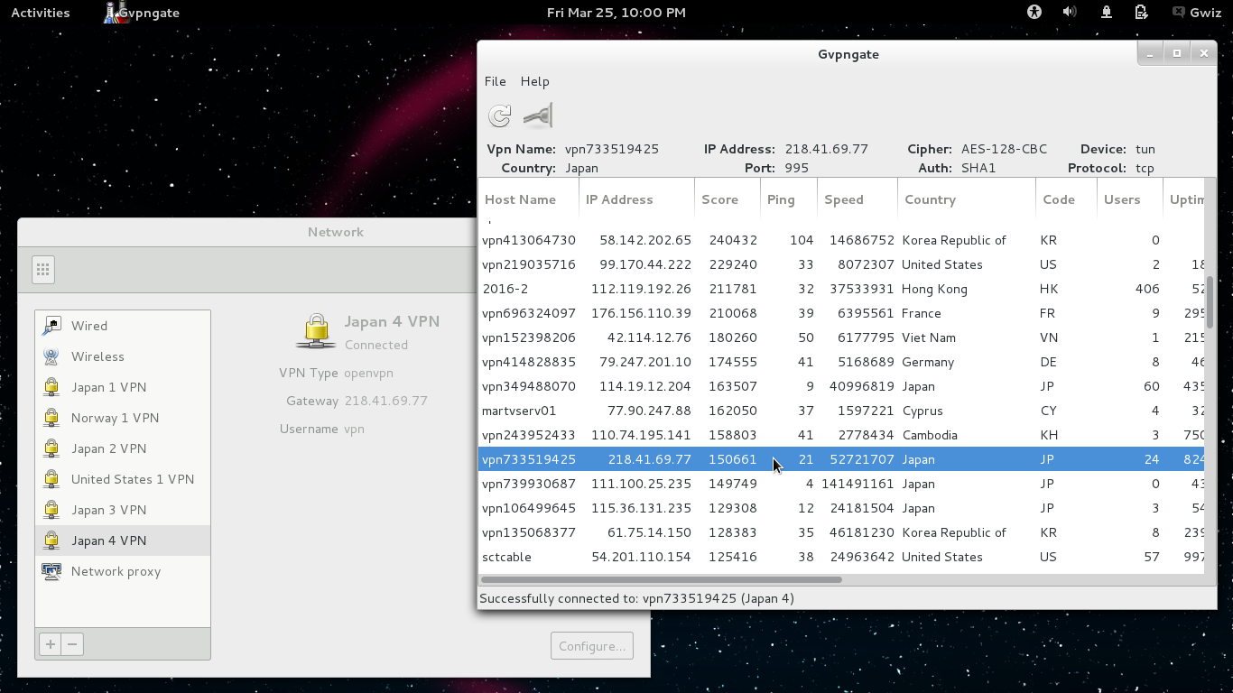 Gvpngate with Gnome Network Manager.png